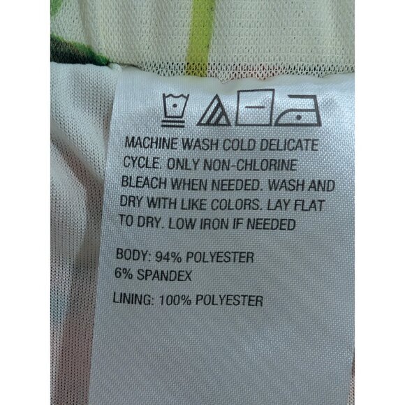 G by Guliana Printed Aria Mesh Tiered Maxi Skirt Green Tropical Parrot Sz 2X - Picture 5 of 15